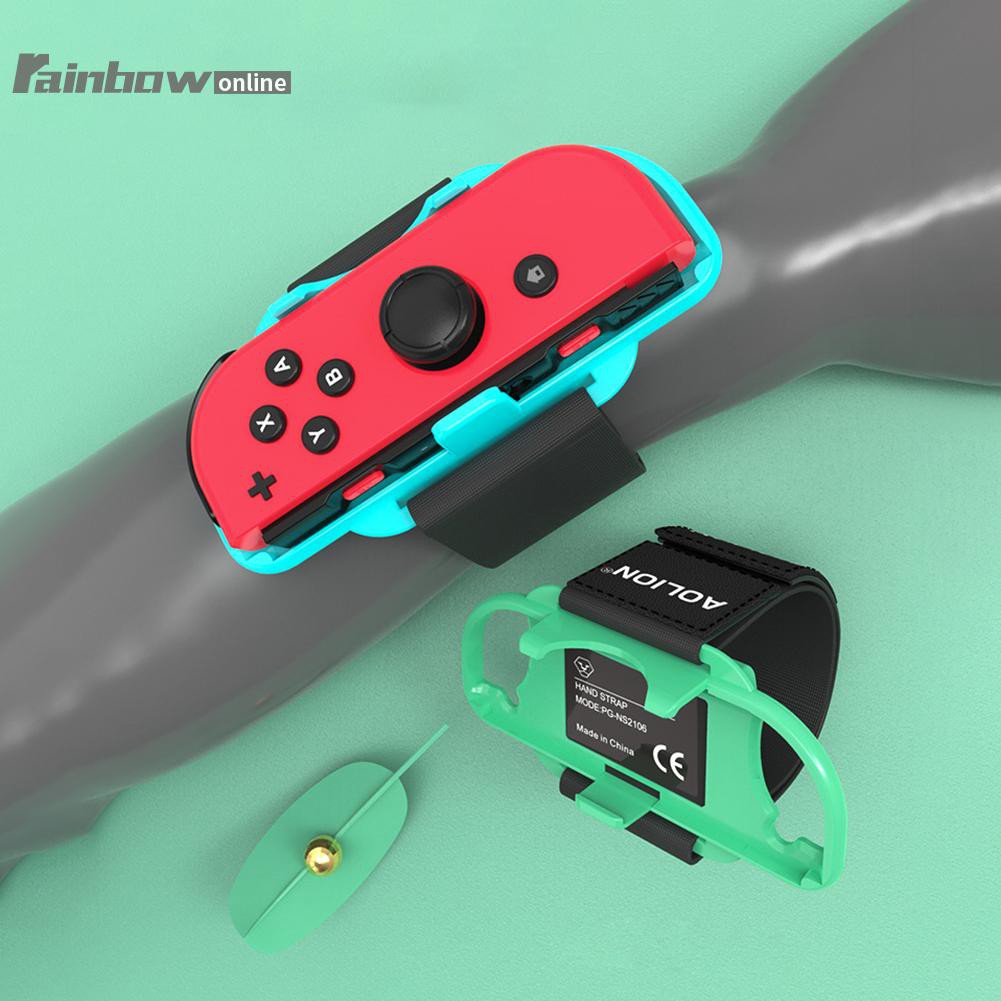 Dây Đeo Cổ Tay Tùy Chỉnh Chống Mưa Màu Xanh Dương + Xanh Lá Cho Tay Cầm Chơi Game Nintendo Switch Joy Con