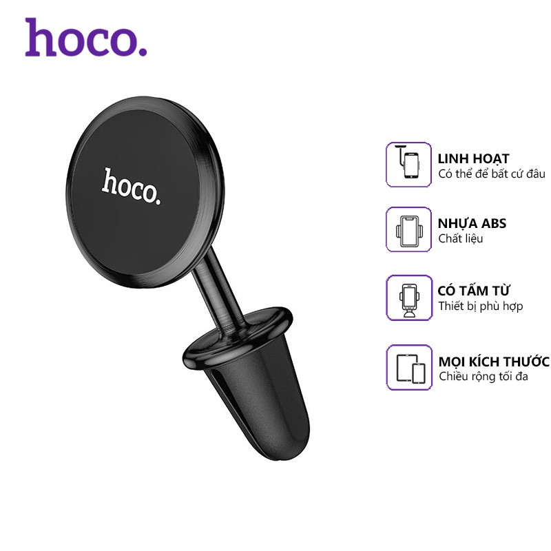 Giá đỡ điện thoại Hoco CA69 trên xe hơi, sử dụng đa năng tiện dụng, tương thích các thiết bị dán từ tính