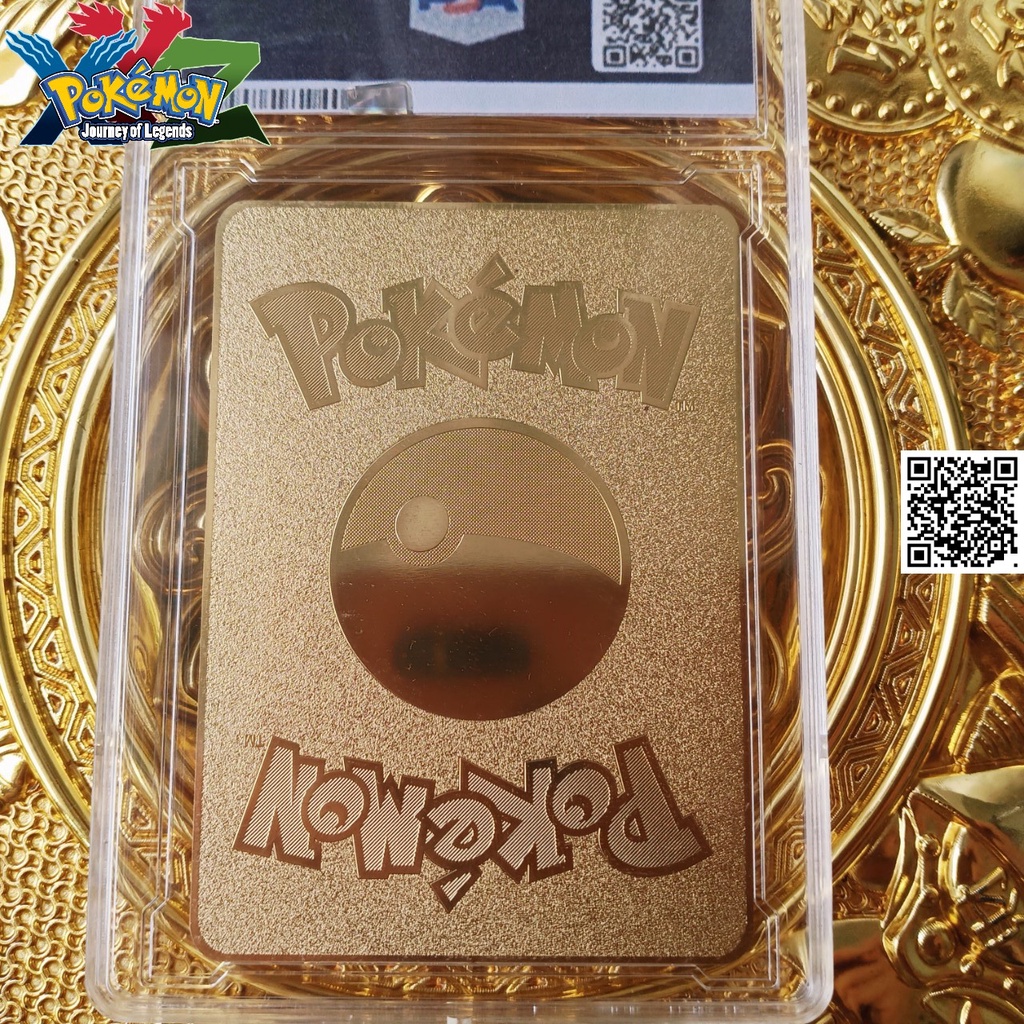 Thẻ bài Charizard Siêu cấp tiến hoá Vmax hợp kim Pokemon mạ vàng không gỉ chữ in nỗi 1834