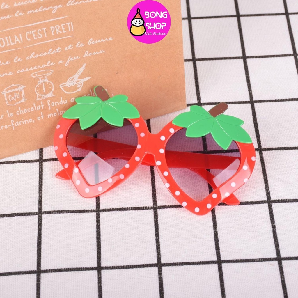 Kính trẻ em, Kính râm thiết kế hình HOA QUẢ xinh xắn dành cho bé Trai Bé Gái loại CAO CẤP