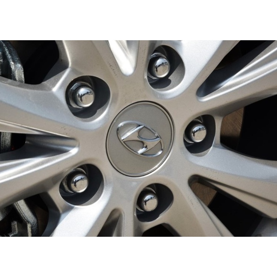 Logo chụp mâm, ốp vành la zăng bánh xe ô tô Hyundai, đường kính 60MM và 65MM, chất liệu nhựa ABS cao cấp
