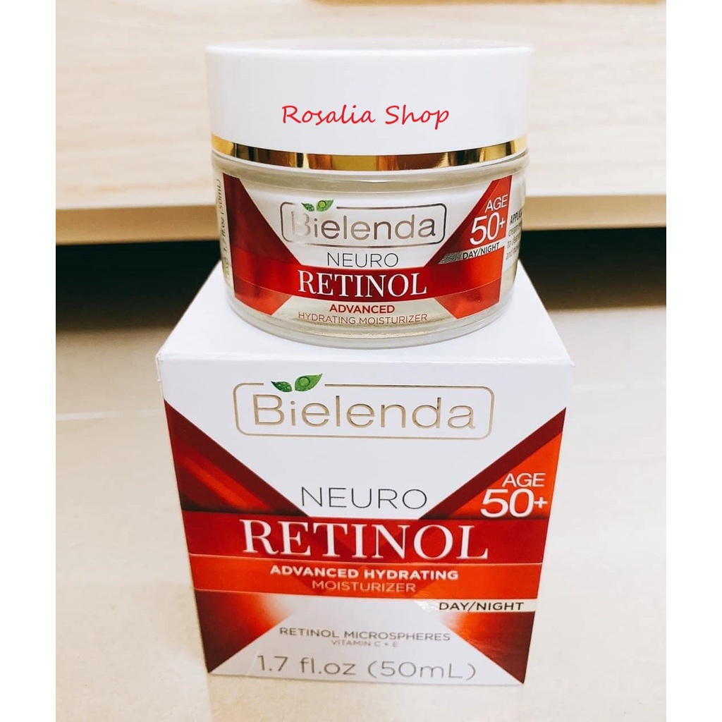 Kem dưỡng da ngày đêm Bielenda Neuro Retinol 50+ chống nhăn, nâng cơ mặt, trẻ hóa da 50ml