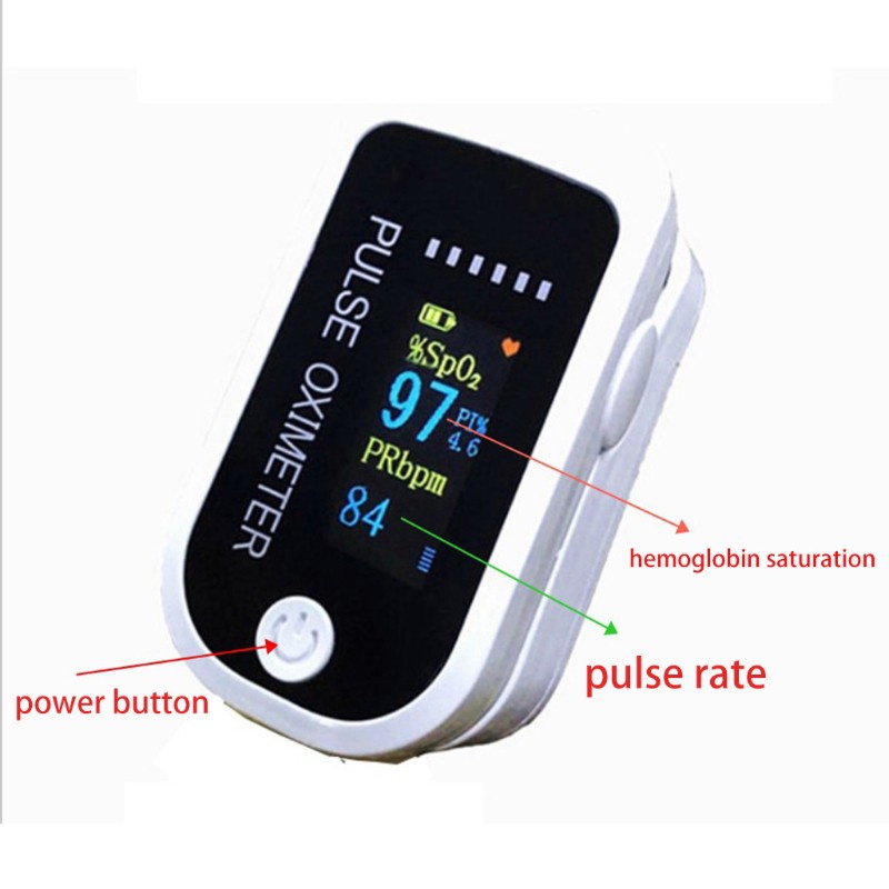 btsg Digital LED Fingertip Pulse Oximeter Blood Oxygen Meter SpO2 PR PI Monitor with Lanyard