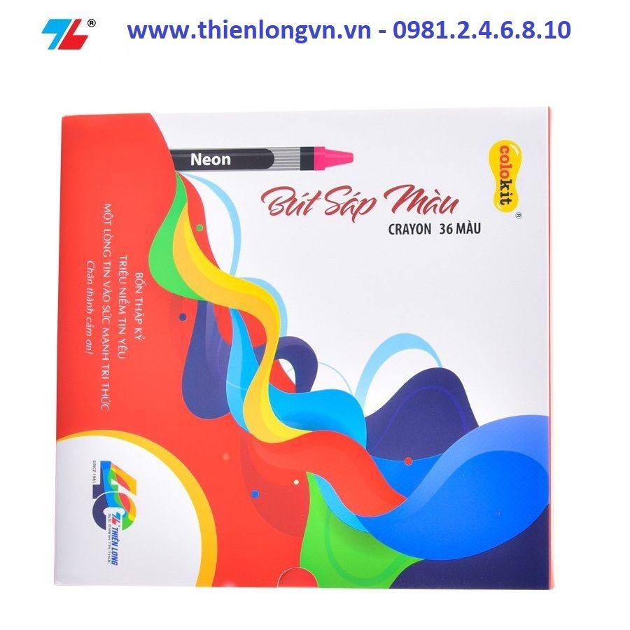 Bút sáp 36 màu Thiên Long Colokit CR-C042