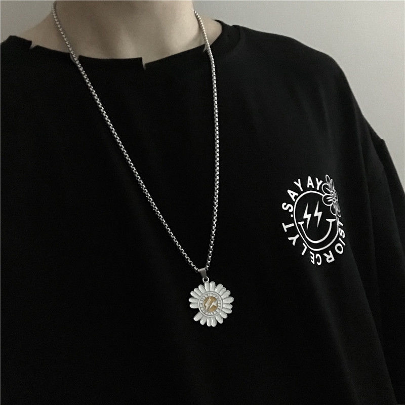 Dây Chuyền Mặt Hình Hoa Cúc Nhỏ Phong Cách Hip Hop Thời Trang 22194 Dành Cho Nam Nữ