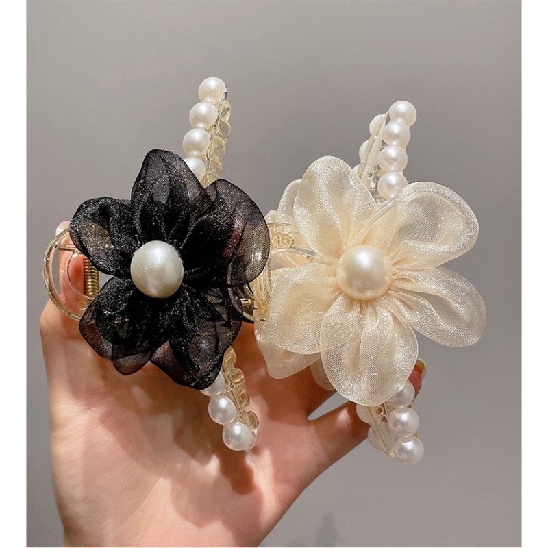 Kẹp Tóc Hình Hoa Đính Ngọc Trai Nhân Tạo Thời Trang Hàn Quốc Cho Nữ