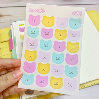 S014 - STICKER GẤU HÀN QUỐC - PLANNER - BULLET JOURNAL - SCRAPBOOK