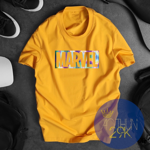 ALBUM 528 - ÁO THUN UNISEX LOGO MARVEL PHẢN QUANG CỰC ĐẸP | BigBuy360 - bigbuy360.vn