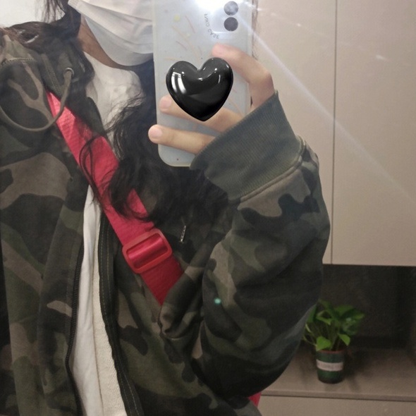 ZHELIHANGFEI Áo Thun Tay Dài Form Rộng Họa Tiết Rằn Ri Theo Phong Cách Retro Mỹ Dễ Phối Đồ