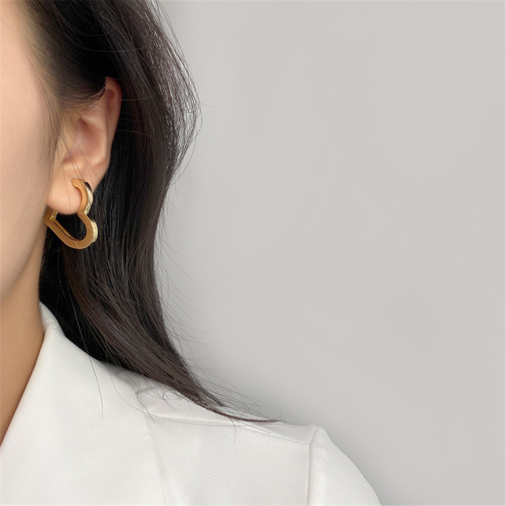 Bông Tai Nữ Hình Trái Tim Phong Cách Ngọt Ngào Thời Trang Yanqueens Đồ trang sức Quà tặng