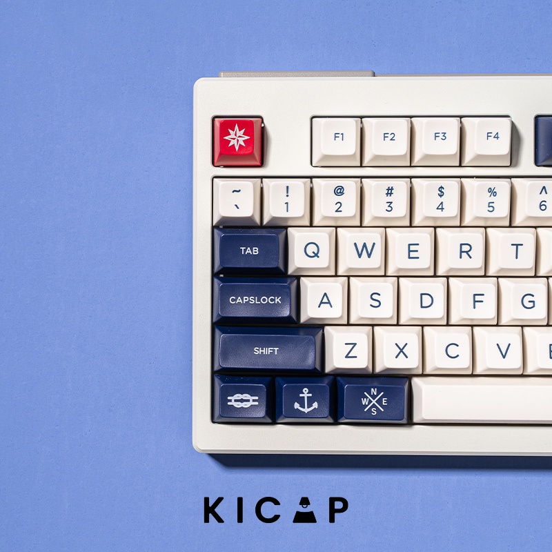 Bộ keycap Navy SA profile tráng men siêu bền nút bàn phím cơ - Kicap