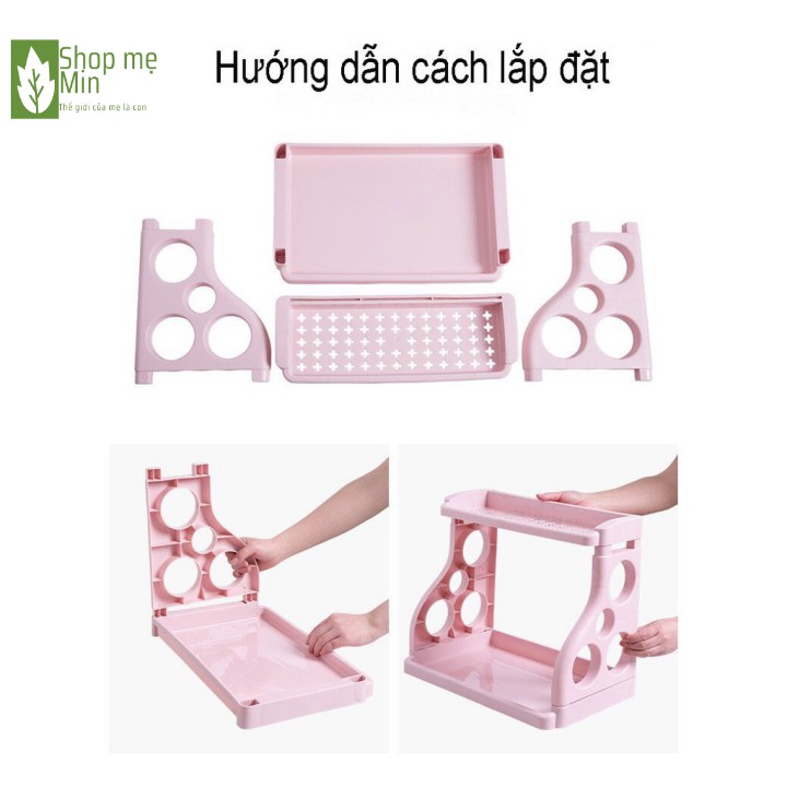 Kệ đựng gia vị 2 tầng, Kệ gia vị 2 tầng đựng vật dụng nhà bếp tiện dụng - MIN48A