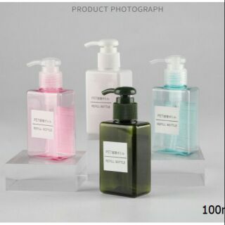Chai chiết mỹ phẩm 100ml vòi ấn