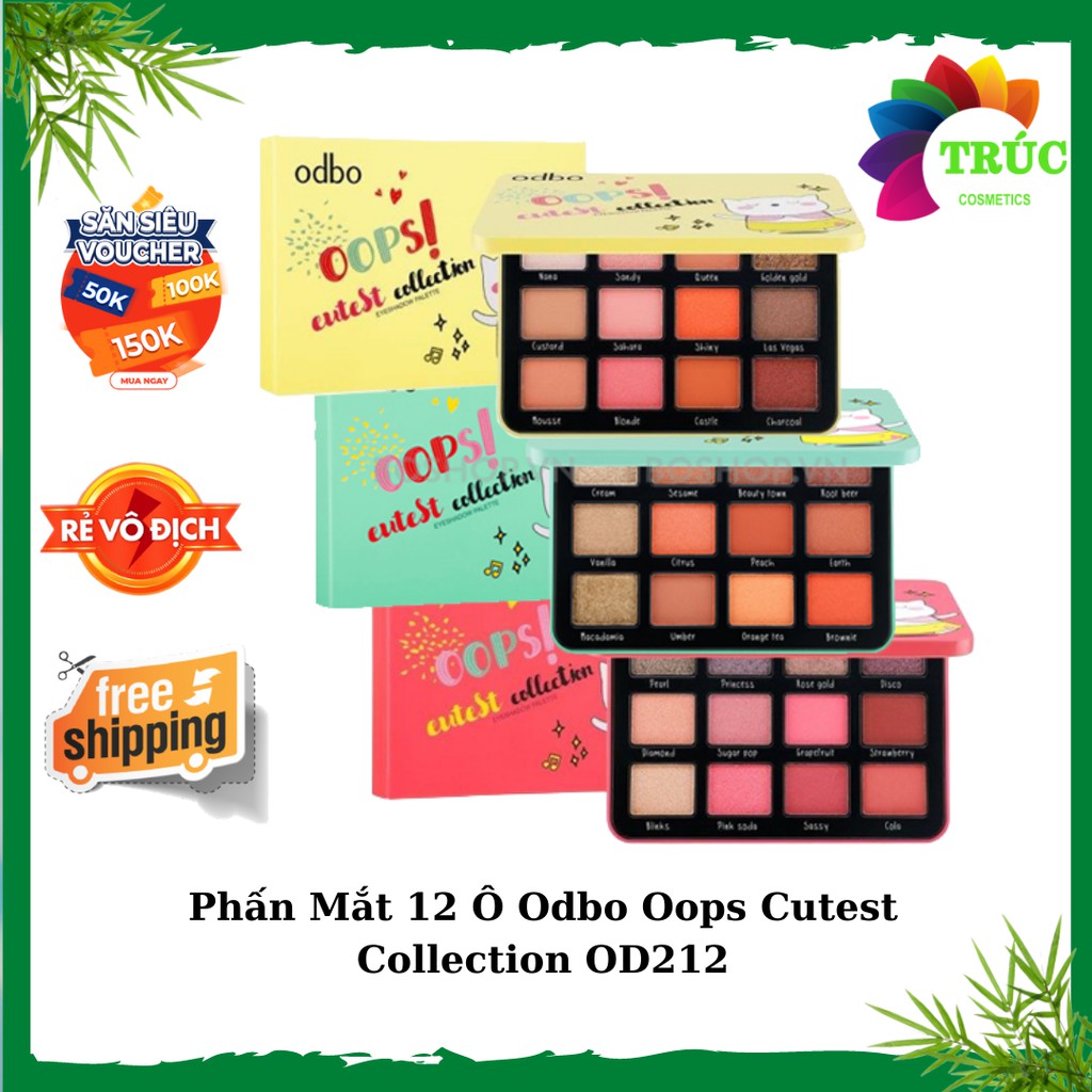 💞Phấn Mắt 12 Ô Odbo Oops Cutest Collection OD212