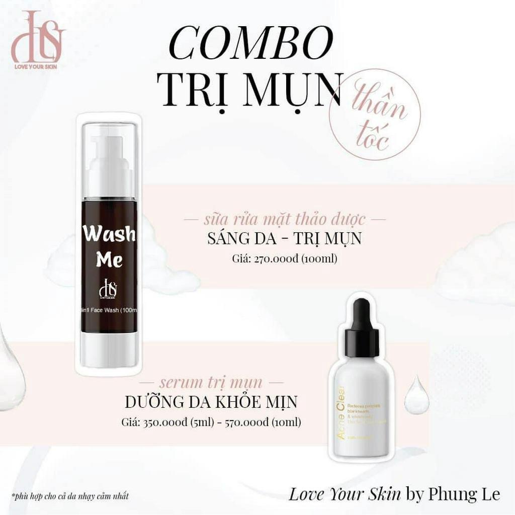 Combo Sửa Rửa Mặt- Serum Chuyên Dành Cho Da Mụn ACNE CLEAR