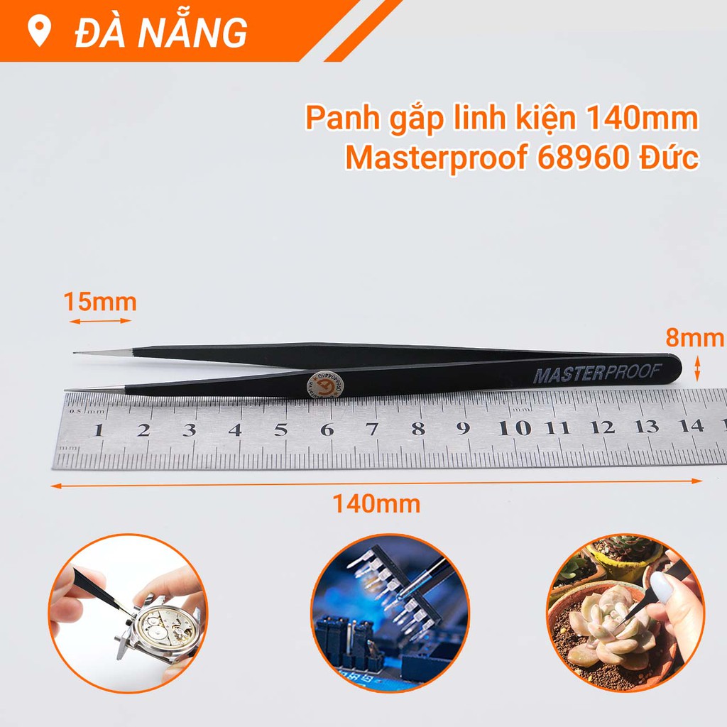 Panh gắp linh kiện 140mm Masterproof 68960 Đức