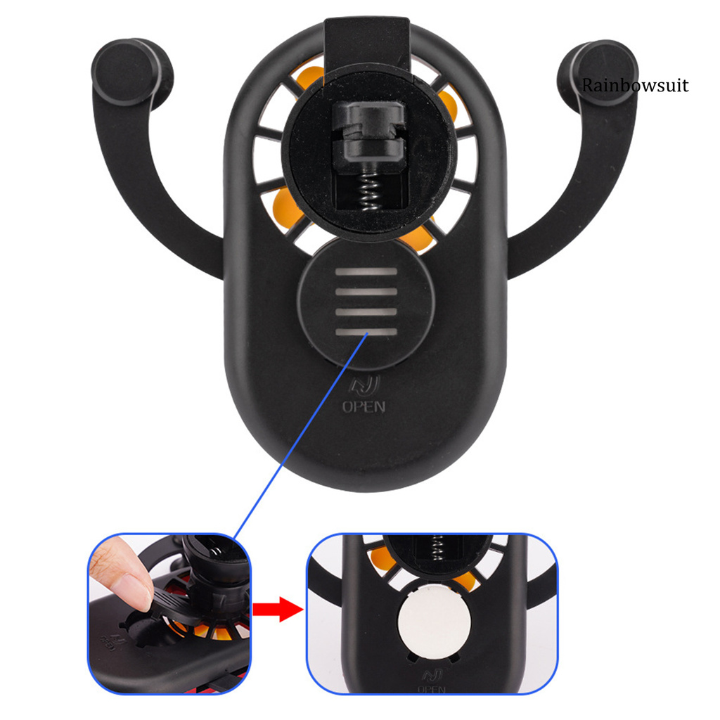 RB- Cellphone Bracket Automatically Adjustable Gravity Aromatherapy Fan Car Air Vent Phone Holder for Auto