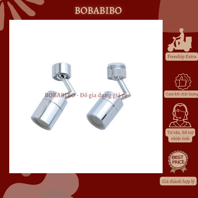 [FREESHIP] Đầu Nối Vòi Nước Thông Minh Bằng Inox Không Rỉ Tăng Áp Xoay 720 Độ Giúp Rửa Mặt, Rửa Bát Tiện Lợi Bobabibo