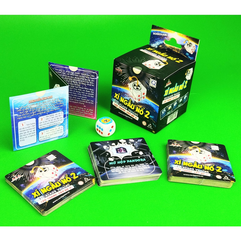 Boardgame Xí ngầu Nổ 2 LIÊN HIỆP THÀNH, Trò chơi thẻ bài vui nhộn phù hợp với mọi lứa tuổi