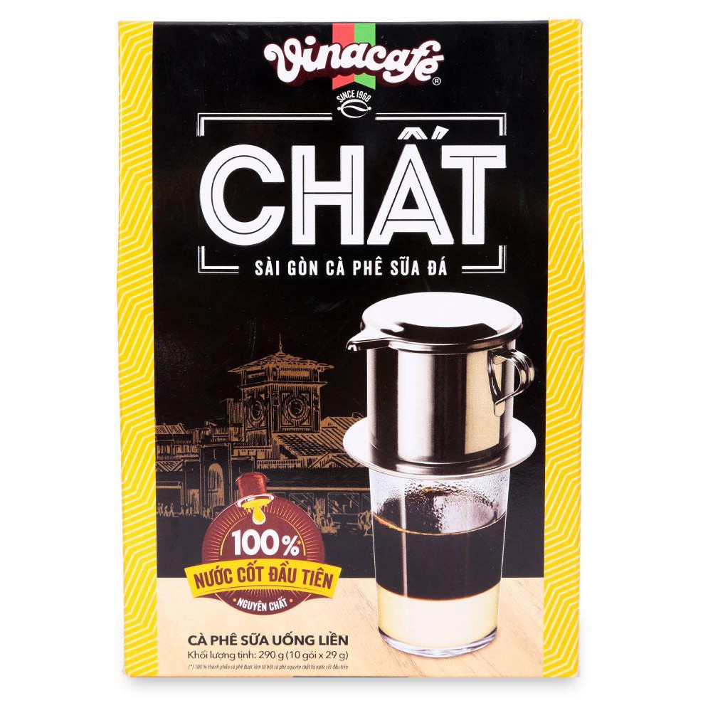 Vinacafe Chất - Sài Gòn Cà Phê Sữa Đá Hộp 10 Gói x 29G  (Sale)