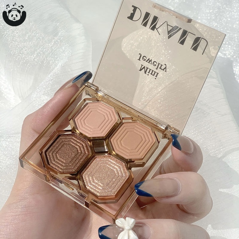 [Hàng mới về] Bảng phấn mắt 4 màu lấp lánh chống nước không nhòe chuyên nghiệp