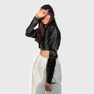 Quần baggy nữ ống rộng vải nỉ có bo ở chân