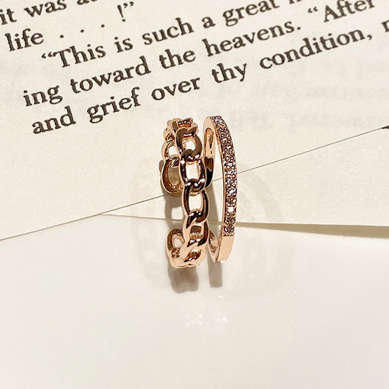 Nhẫn hai lớp cao cấp sang trọng có thể điều chỉnh phong cách Nhật Bản thời trang cho nữ