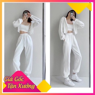 Quần jogger- quần bom bo chun cá tính vải da cá