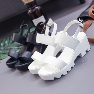 Giày sandal đế thô 2 quai 02 |Giày sandal đế thô nữ