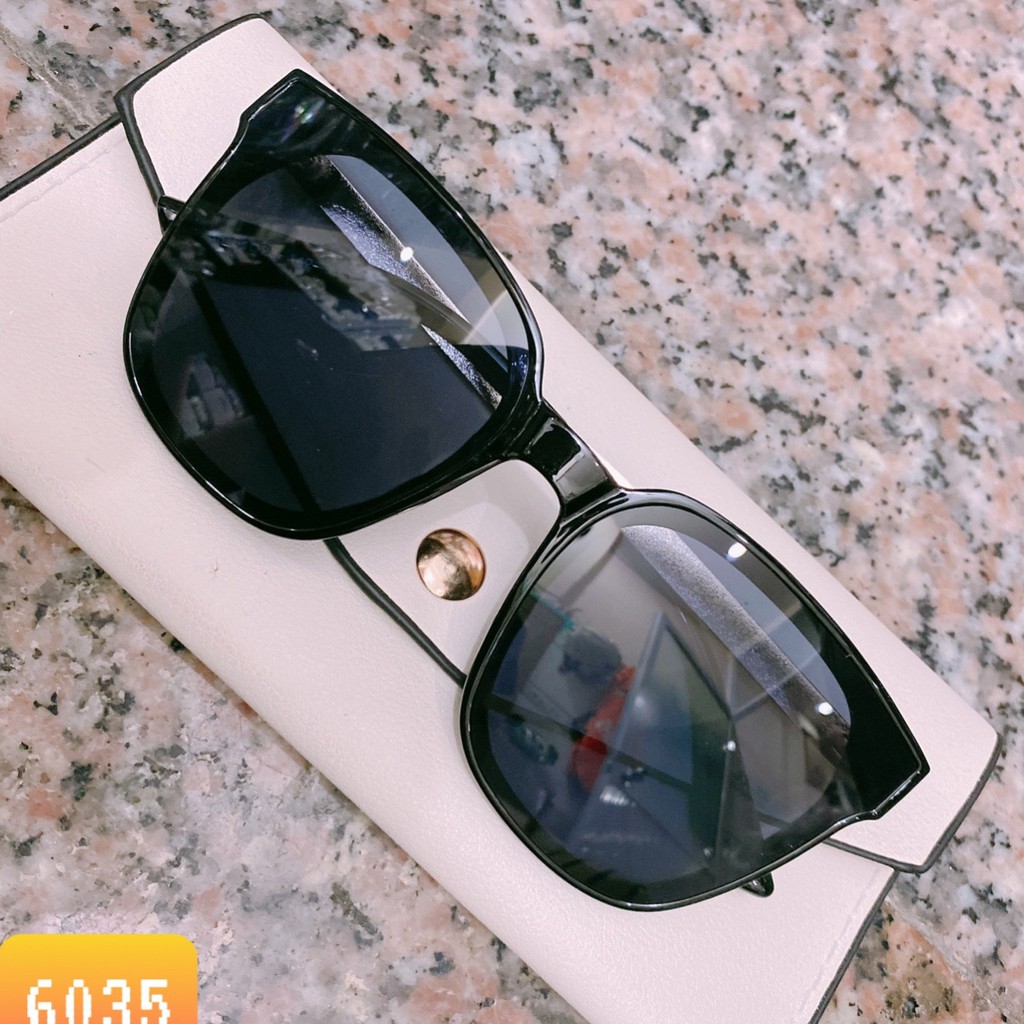 Kính mát nữ thời trang M40 mặt tròn chống nắng kiểu dáng đẹp tặng túi đựng kính và khăn lau