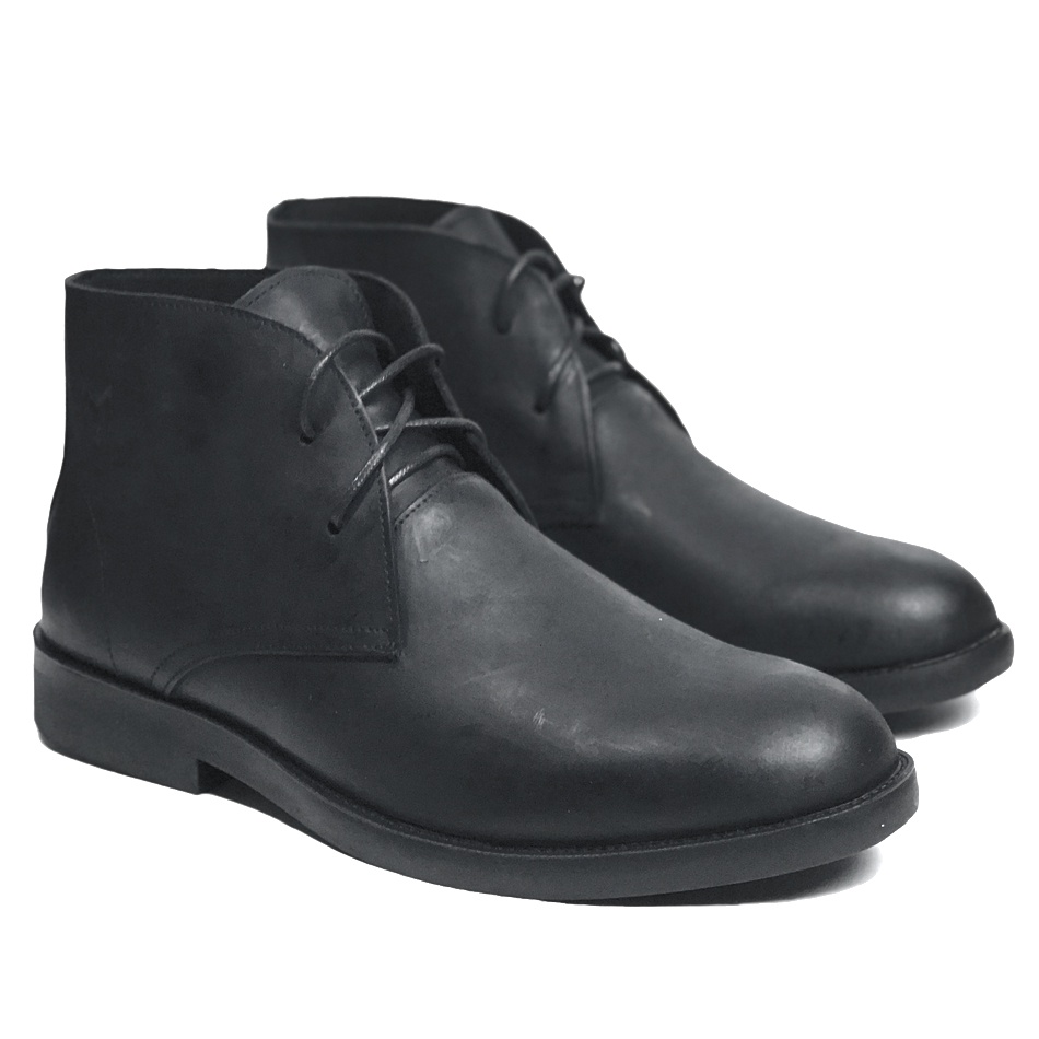 Giày cao cổ nam da bò sáp ngựa điên cao cấp phong cách bụi bặm Chukka Boots Mad Brown