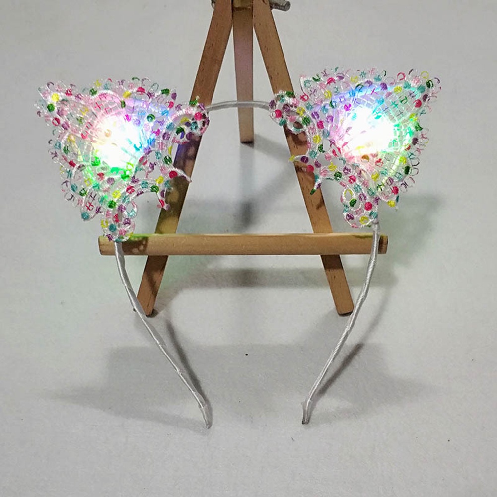 Cài tóc tai mèo có đèn LED độc đáo