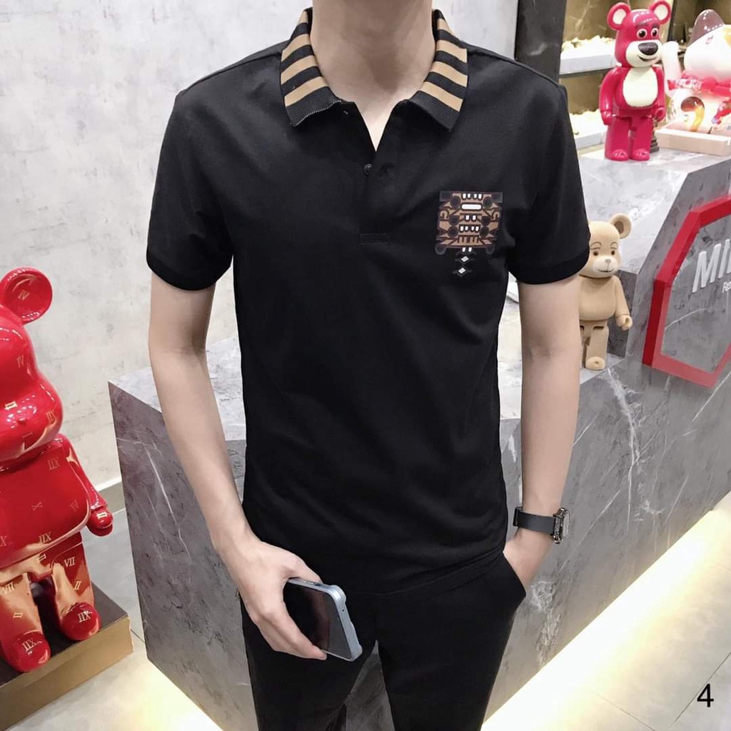 ÁO THUN POLO CỔ BẺ HOẠ TIẾT PHỐI MÀU CỰC CHẤT, CỰC PHONG CÁCH