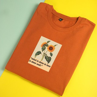 Áo thun cotton 100% in hình What is done in love is done well