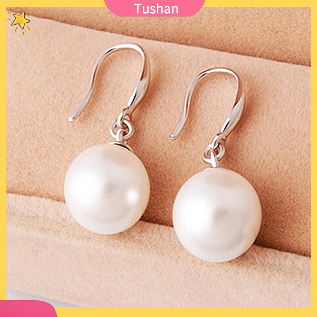 Hoa tai mạ bạc đính ngọc trai giả thời trang cho nữ