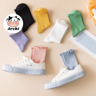 Tất bèo nhún cổ cao Lolita