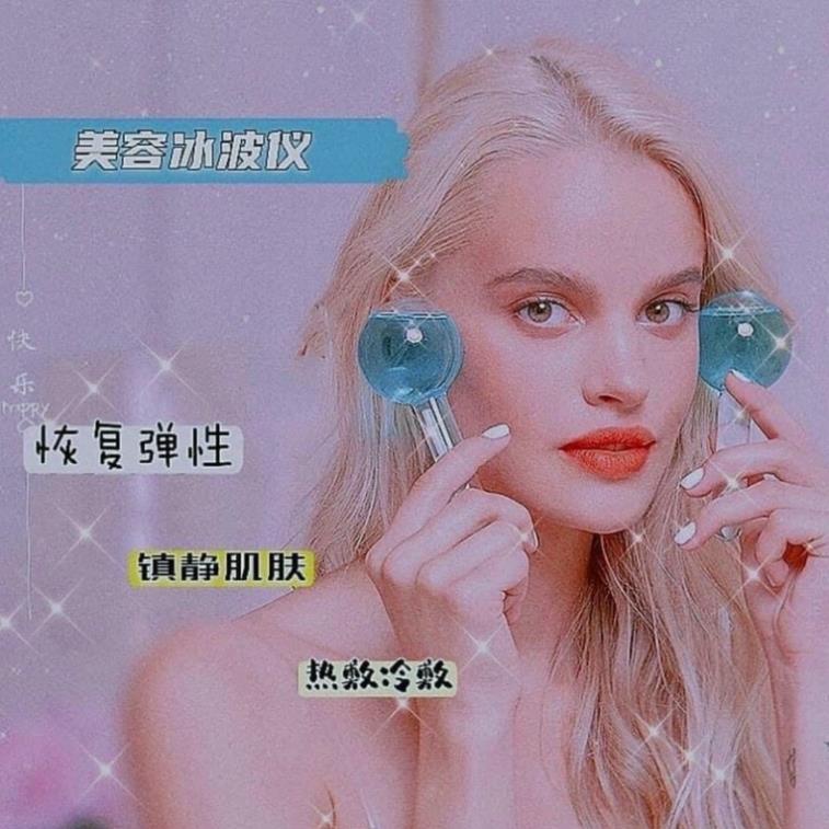 Quả Cầu Lạnh Massage Mặt. Đẩy Tinh Chất