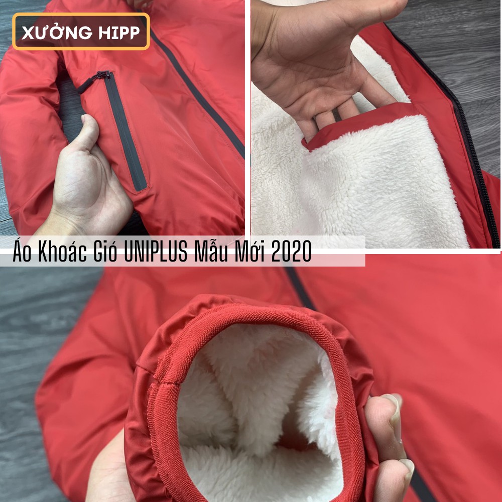 Áo gió lót lông cừu unisex Xưởng Hipp, khoác dù nam nữ dày dặn mặc Siêu Ấm | BigBuy360 - bigbuy360.vn