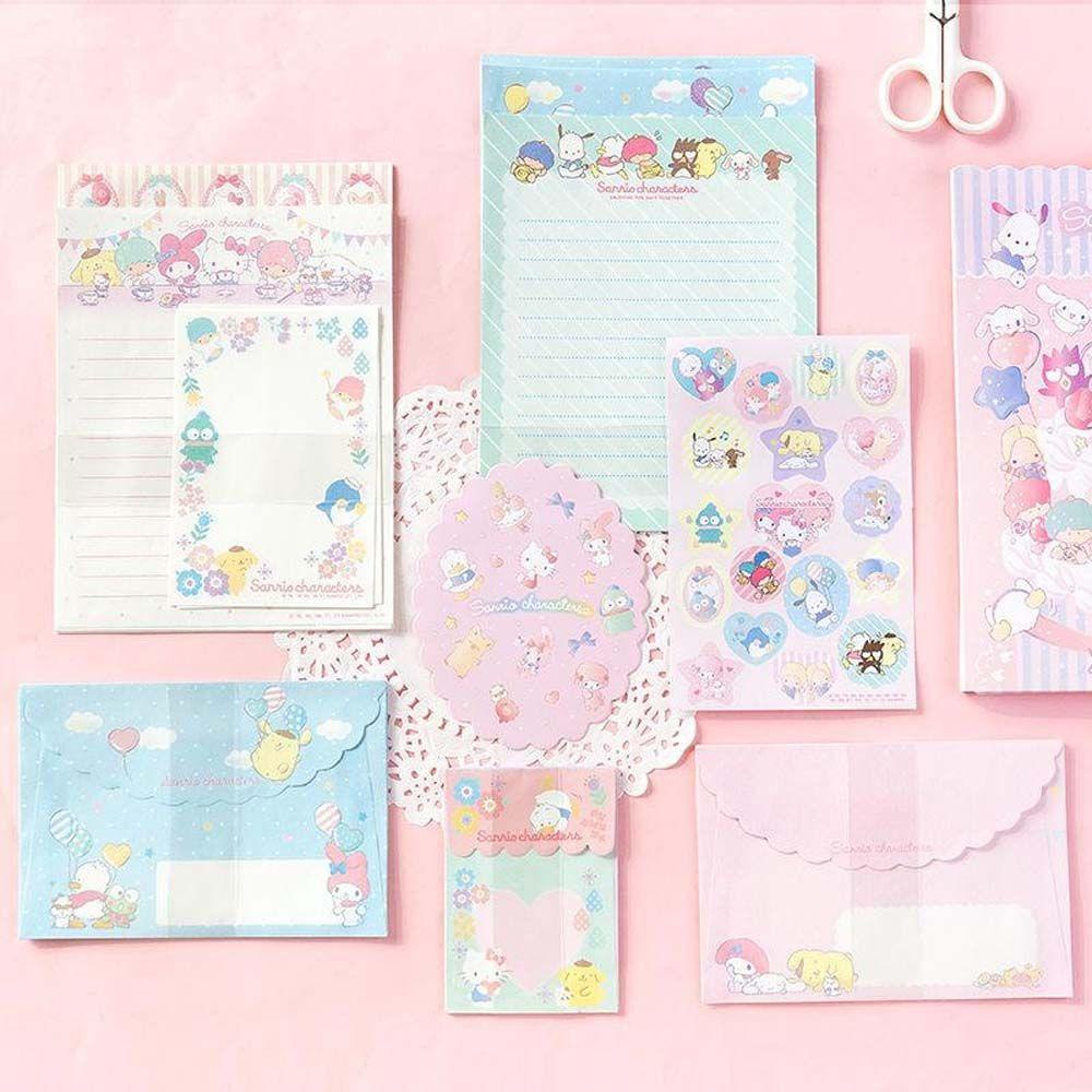 Thiệp Mời Dạng Bìa Thư In Hình Cinnamoroll My Melody Dễ Thương