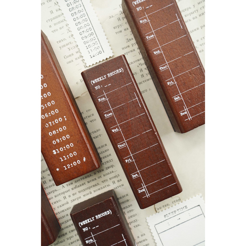 Con dấu gỗ - Mẫu planner
