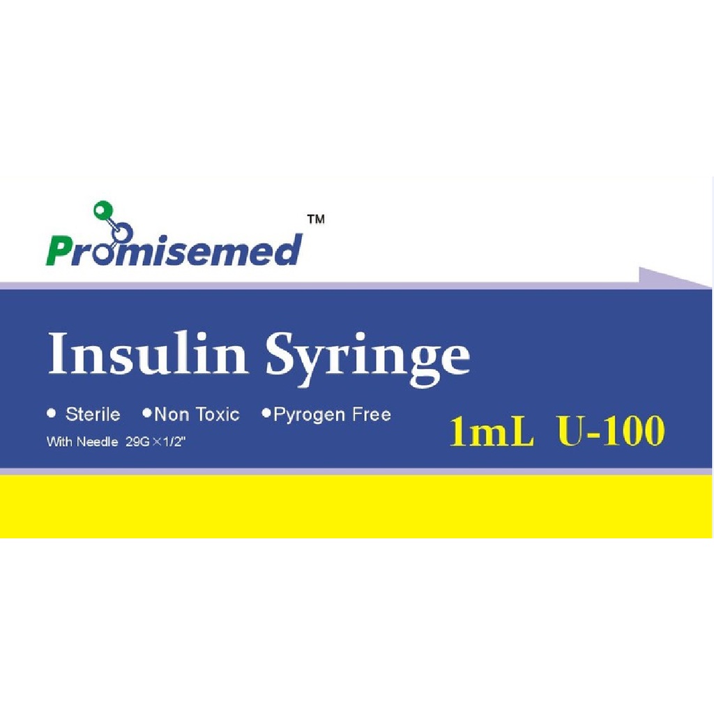 Bơm tiêm insulin Syringe Promisemed hộp 100 chiếc