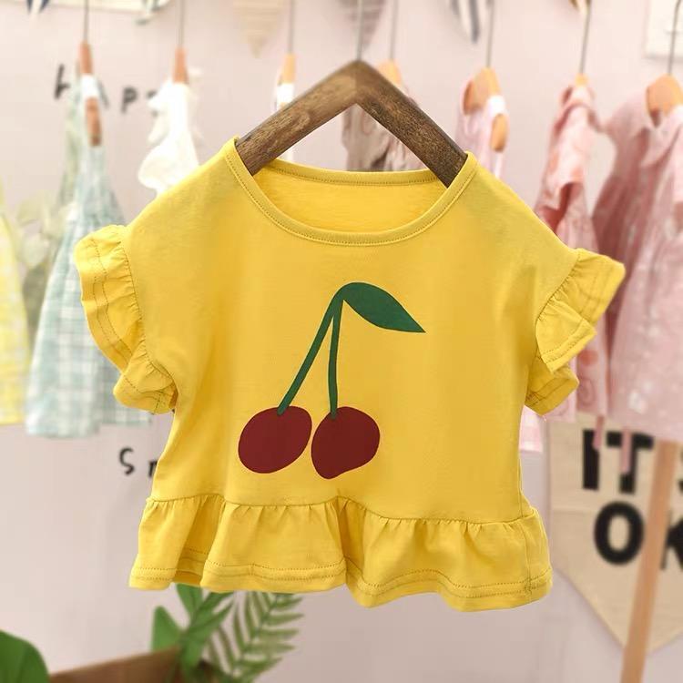 Áo Thun Mỏng Tay Ngắn Phong Cách Mới 2022 Cho Bé Gái