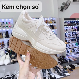 Giày Thể Thao Nữ Sneaker Da Mịn độn đế 7 phân hàng cao cấp hộp hãng