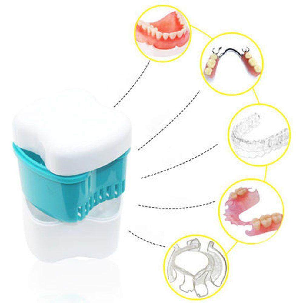 MOCHO Hộp Nhựa Đựng Răng Giả Có Bộ Lọc Tiện Dụng