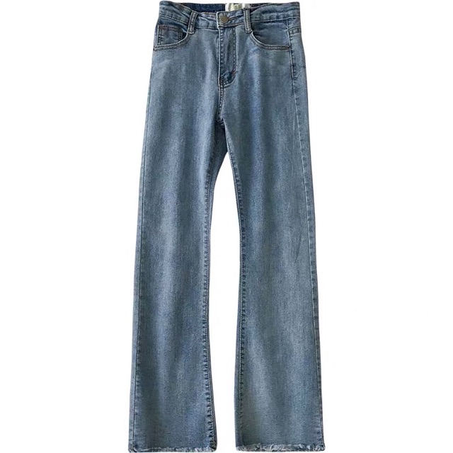 Quần jeans ống loe Ulzzang / Quần bò loe lưng cao hàn quốc [Order]