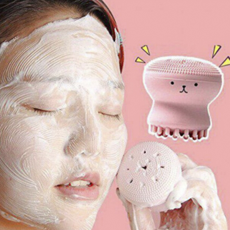 (Hàng Mới Về) Bàn Chải Silicone Rửa Mặt Hình Bạch Tuộc Đáng Yêu | BigBuy360 - bigbuy360.vn