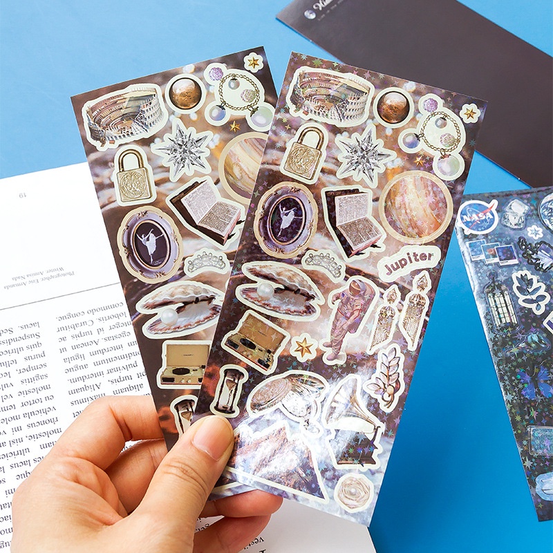 1 Sticker Dán Trang Trí Sổ Tay Phong Cách Vintage Hàn Quốc