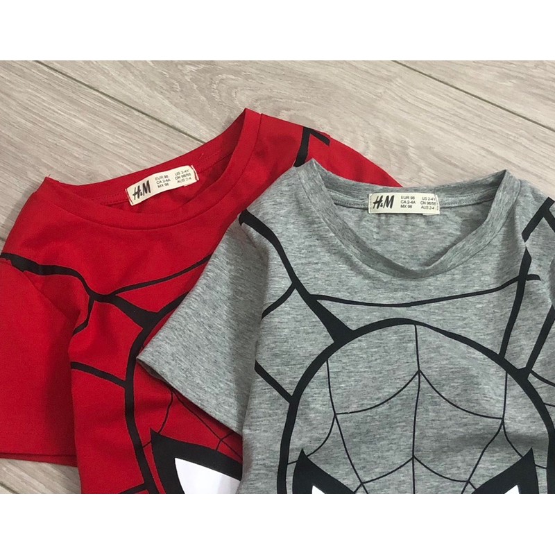 Áo cộc HM Spiderman người nhện 1-10Y (có ảnh thật)