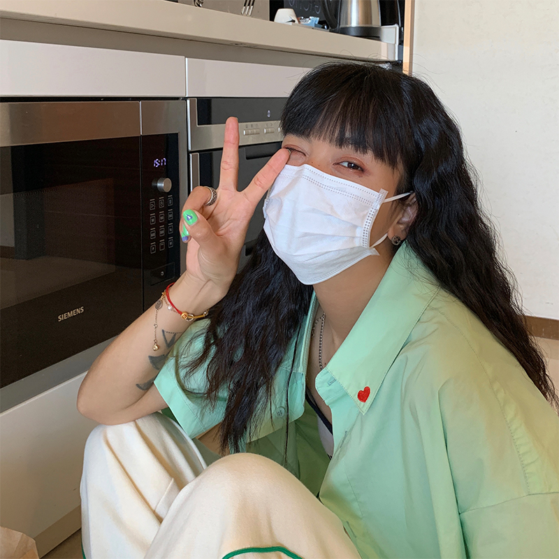 NRVP Áo Sơ Mi Nữ Tay Ngắn Dáng Rộng Kiểu Hàn Quốc Thời Trang Mùa Thu 2021