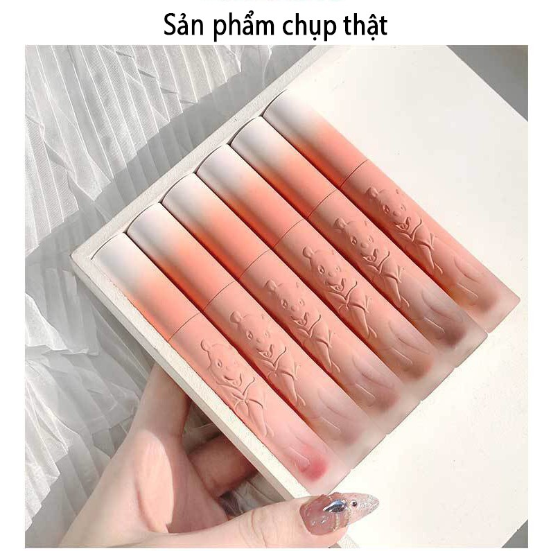 💄 Son Kem Lì CVZ Hoa Văn RIBBON Dây Nơ Khắc Nổi Mềm Mịn, Bền Màu, Không Gây Khô Môi